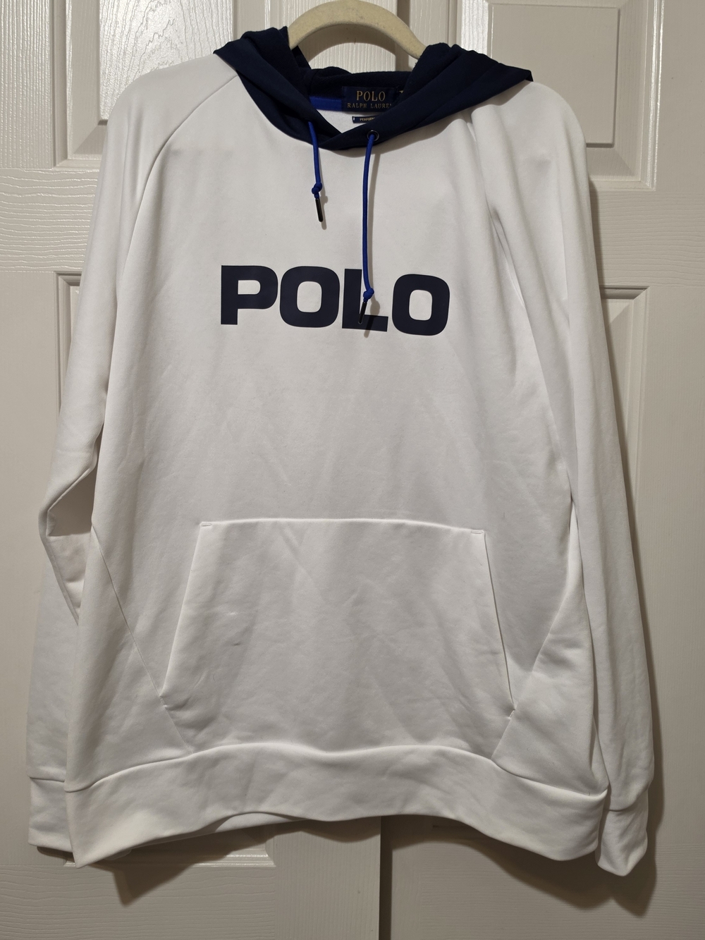 Mens Polo Ralph Lauren Performance Hoodie Sz L White